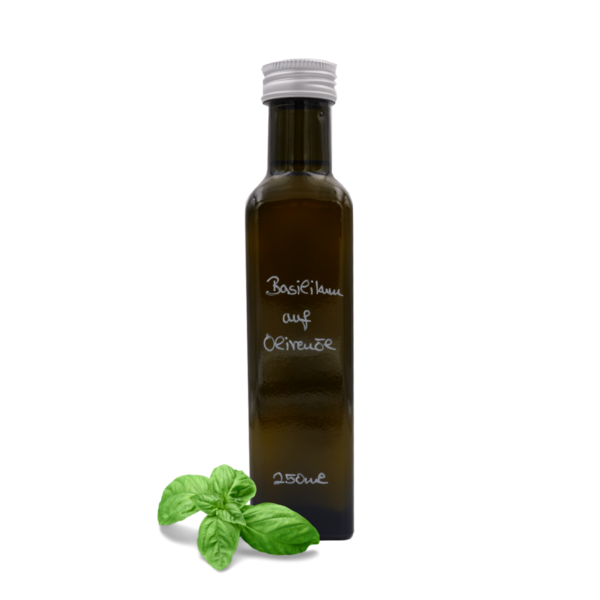 Basilikum auf Olivenöl